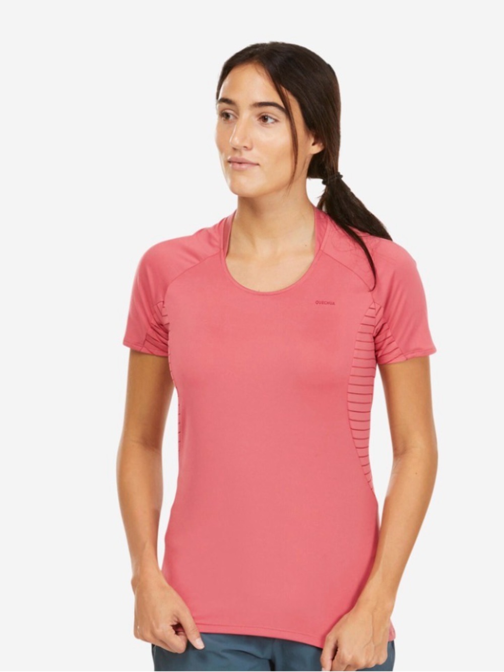 Quechua Coral Pink Short-Sleeve Active Tee